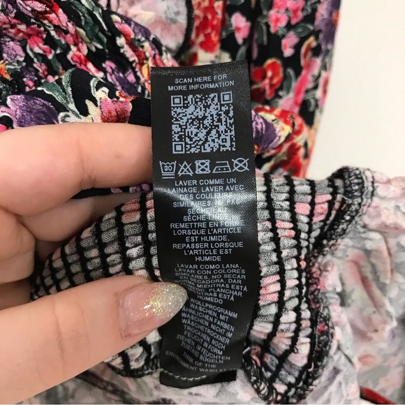 Topshop Floral Front Tie Blouse - Picture 7 of 9